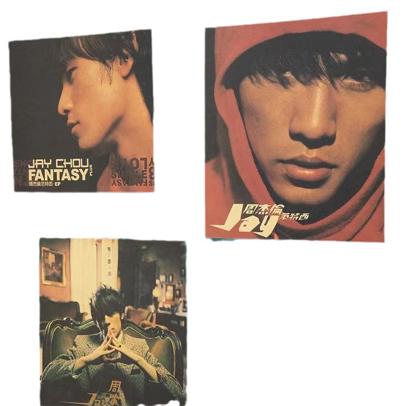 Vintage ins Character Wall Stickers Room Bedroom Wall Background Decoration Jay Chou May Day Poster Layout suit