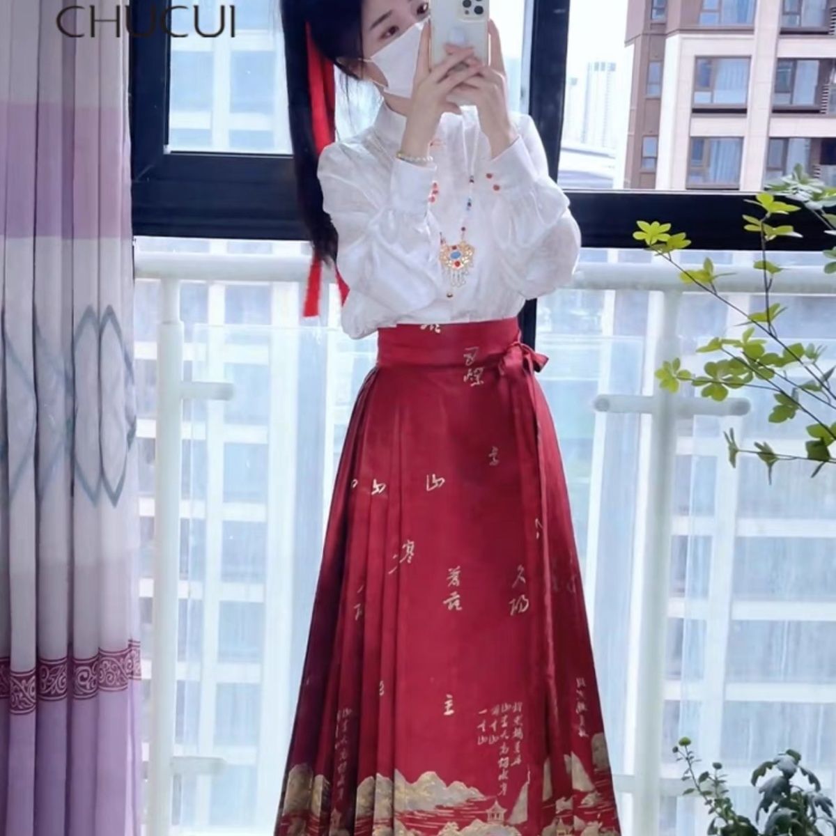 Новое китайское платье с юбкой в форме лошади, национальный стиль, красное, китайское, ханфу, платье для помолвки, тосты, 2024, новое