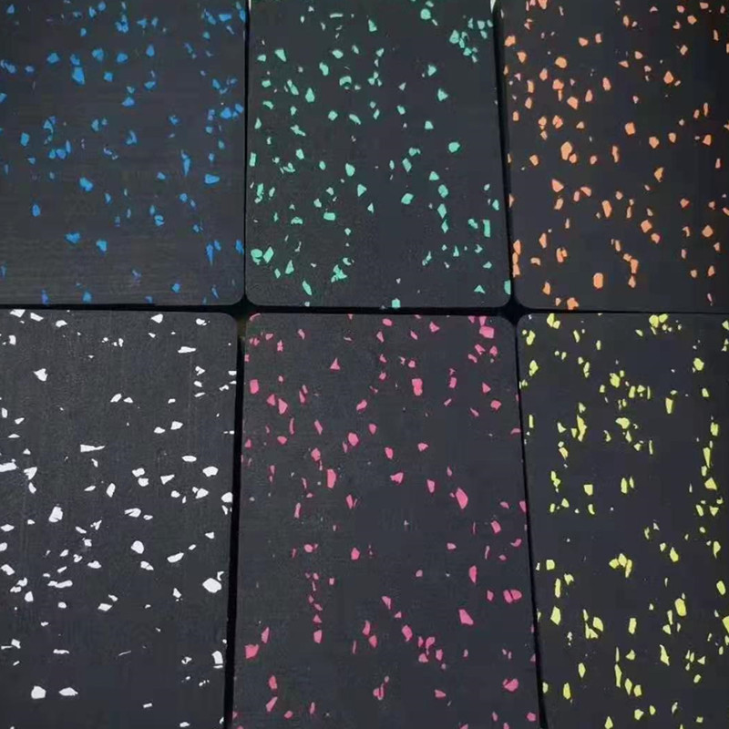 Gym Rubber Floor Mat Sound Insulation Shock Absorption Floor Rubber Strength Area Sports Floor Composite Rubber Floor Mat