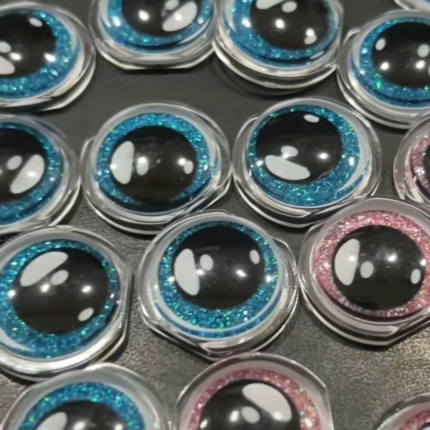 Детские игрушки с цветными глазами, трехмерные многоцветные глазные бусины, блестящие глазные пайетки, оптовая продажа модных кукол