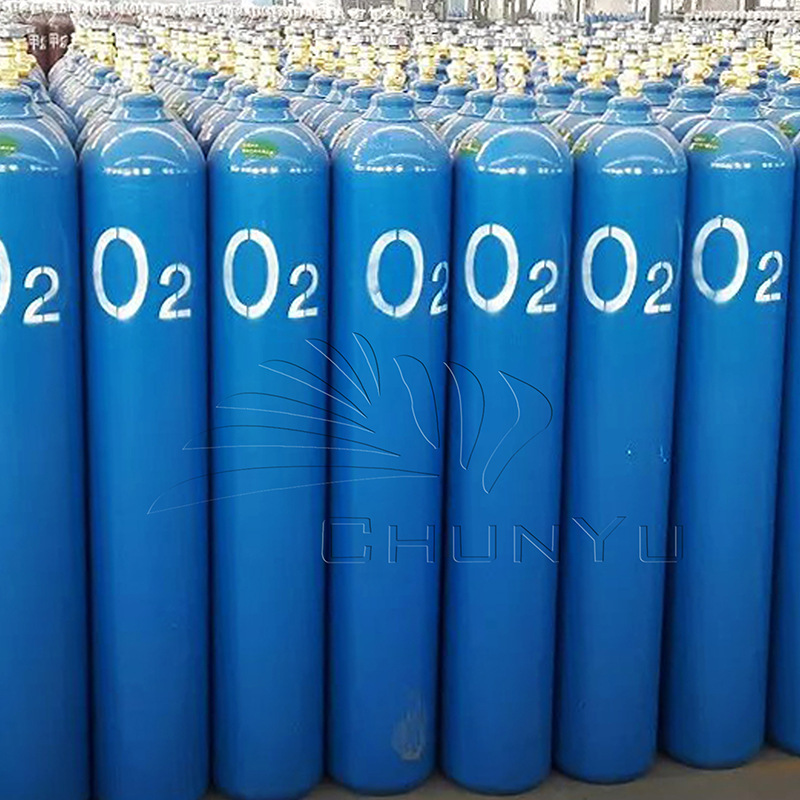 Industrial Oxygen Cylinder 40 Liters High Pressure Gas Storage Oxygen Tank High Purity Gas Welding and Cutting Seamless Cylinder National Standard Manufacturer Wholesale