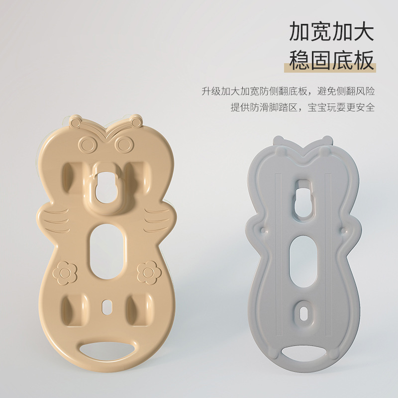 Shenma Silent Wheel Rocking Horse Kidsren's Toy Small Wooden Horse Baby Toy Yo-Yo Car Multi-Function with Guardrail Anti-Fall