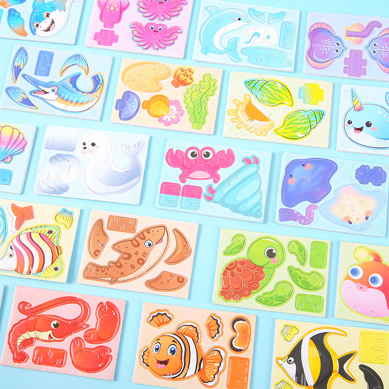 Three-Dimensional Insect Puzzle DIY Stereo Dinosaur Animal Tank Handmade Puzzle Kidsren's Toys Kindergarten Gifts