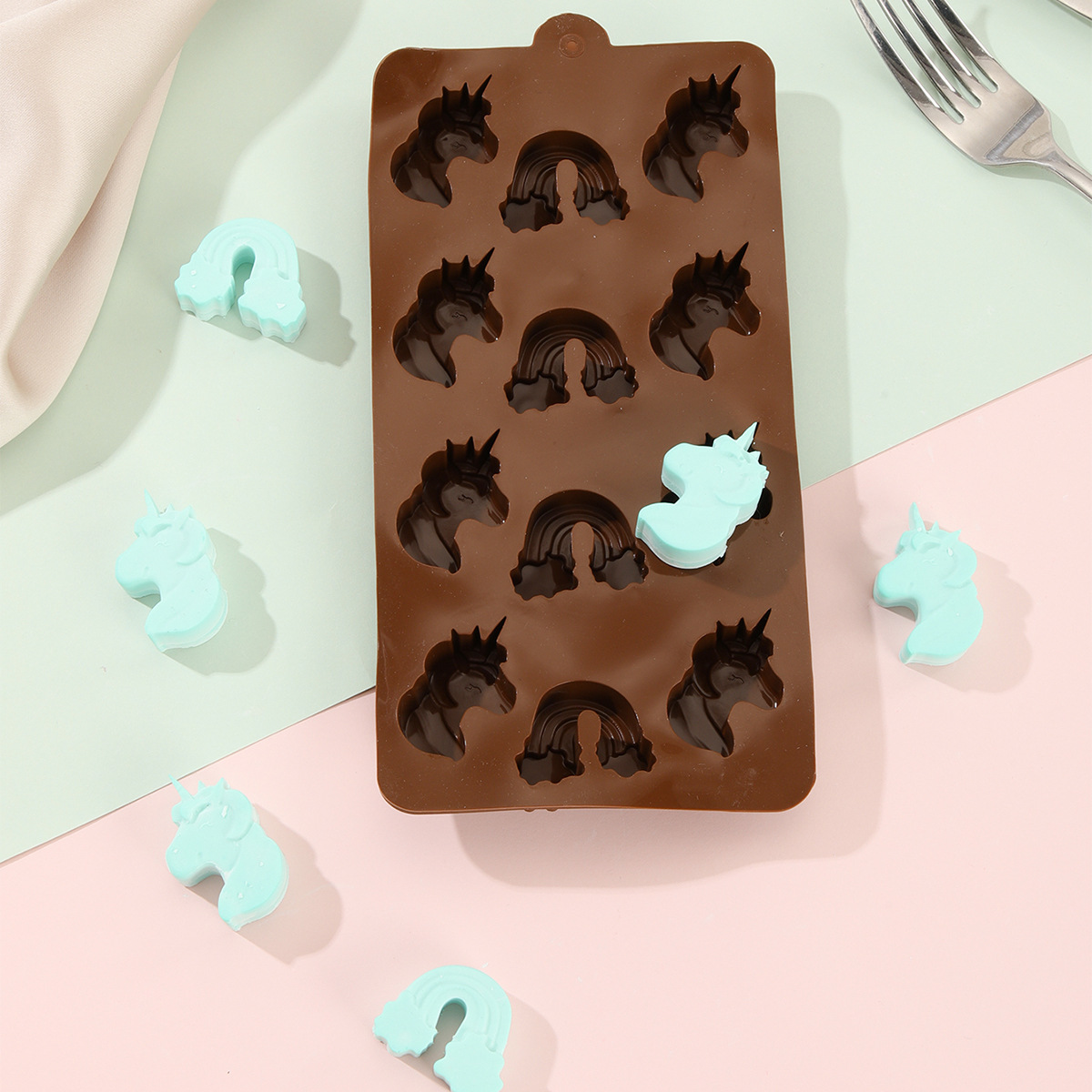 Креативная форма для выпечки с капающим гелем фруктов единорога шоколадная форма радуга пищевой силикон домашняя DIY выпечка