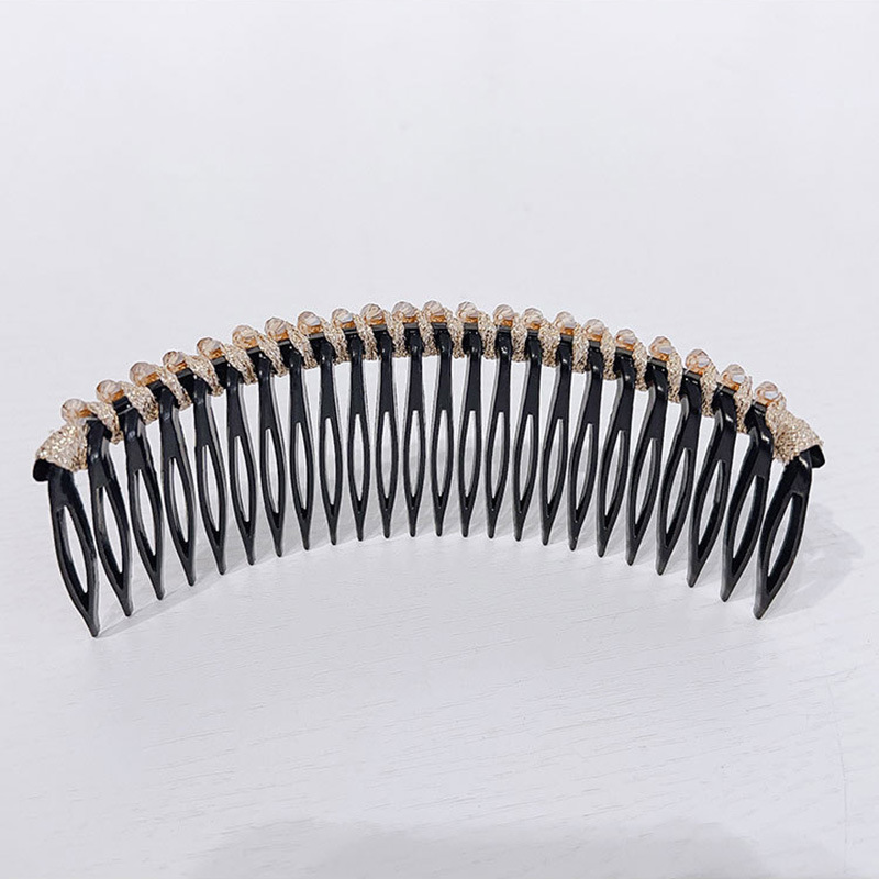 Crystal hair comb bangs comb inverted comb hairpin Korean hair accessories adult hair clip back head broken hair organizer wholesale