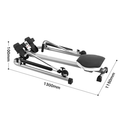 Household folding silent single double pole hydraulic rowing machine rowing device trainer household fitness sports equipment