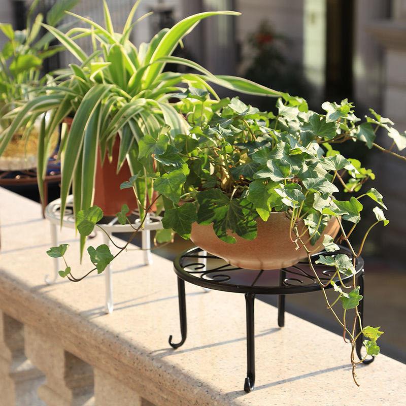 Gardening single-layer iron small flower stand balcony outdoor green radish hanging orchid pot iron flower stand bracket storage rack Indoor