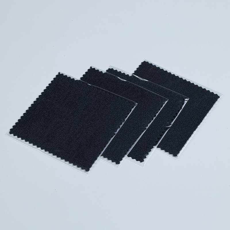 Factory spot supply 8*8 double-sided velvet silver cloth jewelry cleaning polishing OPP independent packaging silver cloth