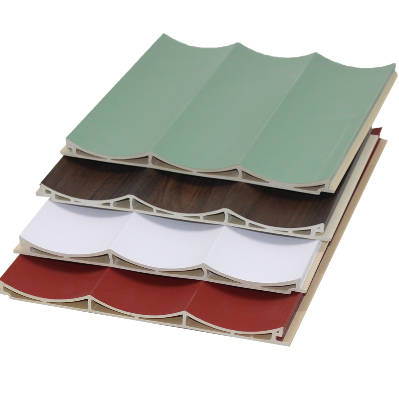 Source Factory Special-shaped Wood Plastic Grille Wave Wall Panel Background Wall Decorative Ceiling Material