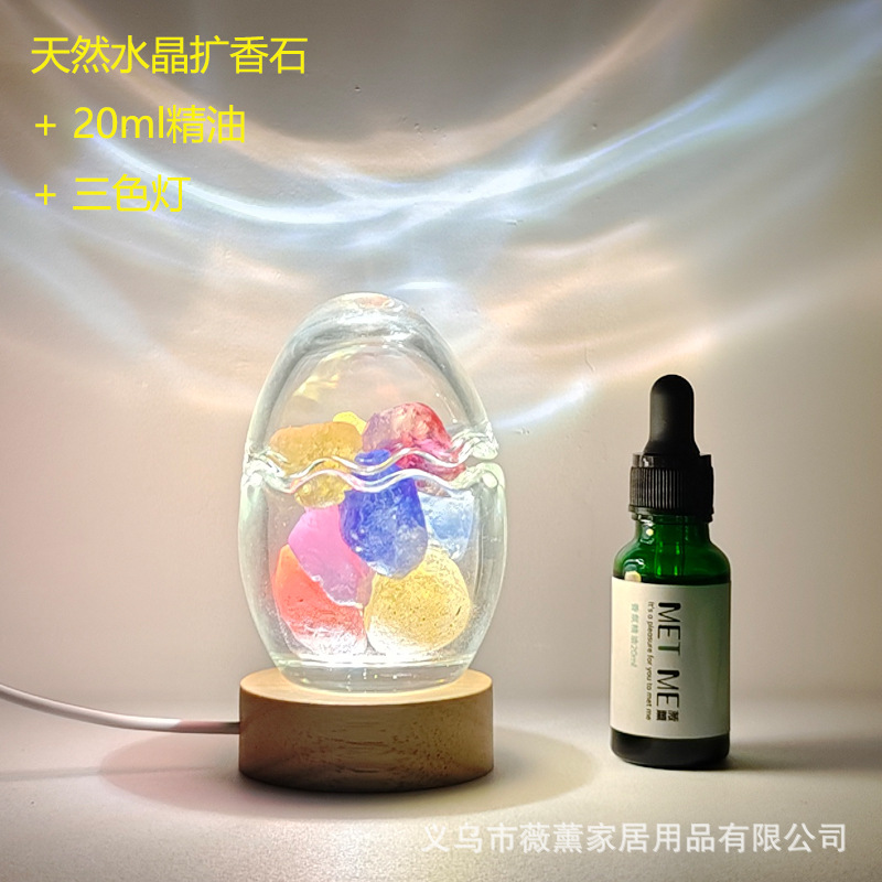 Деревянный держатель для лампы, стеклянный диффузор, подарок для офиса