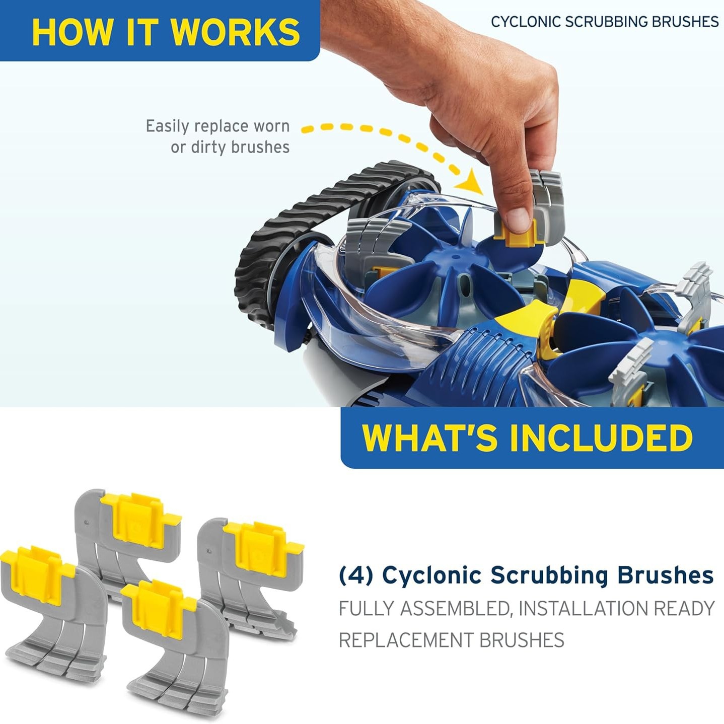 Zodiac MX8 Mx6 Cyclone Cleaning Brush R0714400 Swimming Pool Robot Scrubbing Brush Cyclone Brush