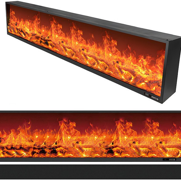 2D Digital Fireplace Fully Intelligent Heating Simulated Flame Plus Home Hotel Decoration Electric Atomization Chip Fireplace