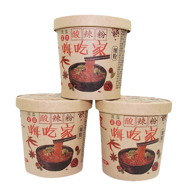 Halal Hot and sour powder Hi eat home sweet potato powder 120g * 6 barrels of internet celebrity snail powder greedy snacks convenient fast food