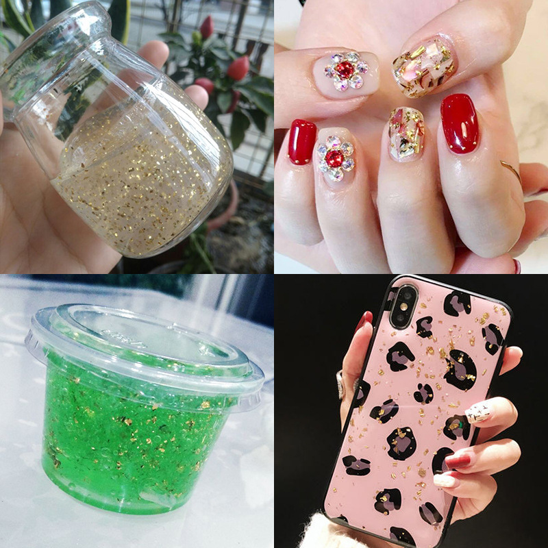 Factory wholesale 9cm gold foil decoration nail art decoration painting crafts imitation gold foil antifreeze powder bright type