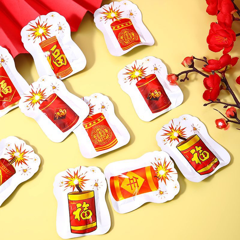 New Year's Day fireworks simulation automatic inflatable fireworks self-explosion trick toy New Year festive atmosphere explosion gun