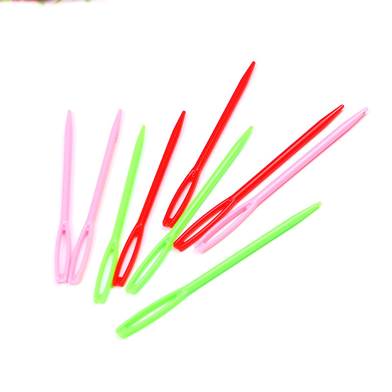 Pom Material Hand Sewing Needles Knitting Tools Plastic Sweater Needles Big Eye Embroider Needles DIY Handmade Plastic Needles Wholesale