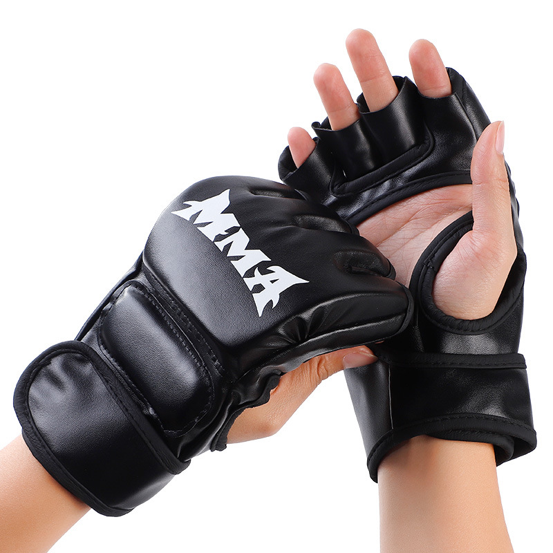 Boxing Gloves Half-Finger Adult Sanda Training Mma Fighting Ufc Muay Thai Fighting Fighting Sandbag Men's and Women's Boxing Gloves