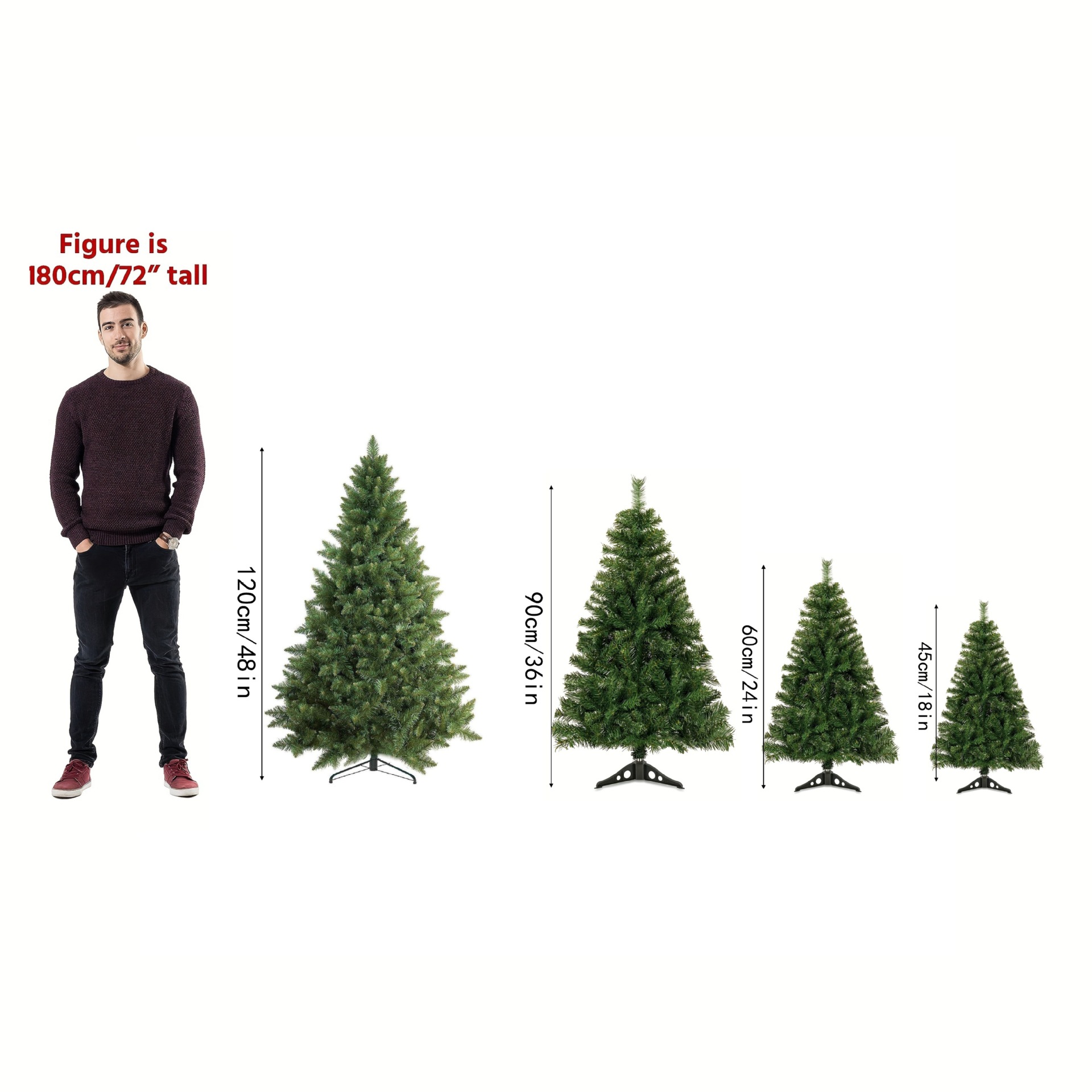 Lan Jing Christmas Green Christmas Tree 45Cm/60Cm High Home Naked Tree Simulation Christmas Tree Factory Direct Sales