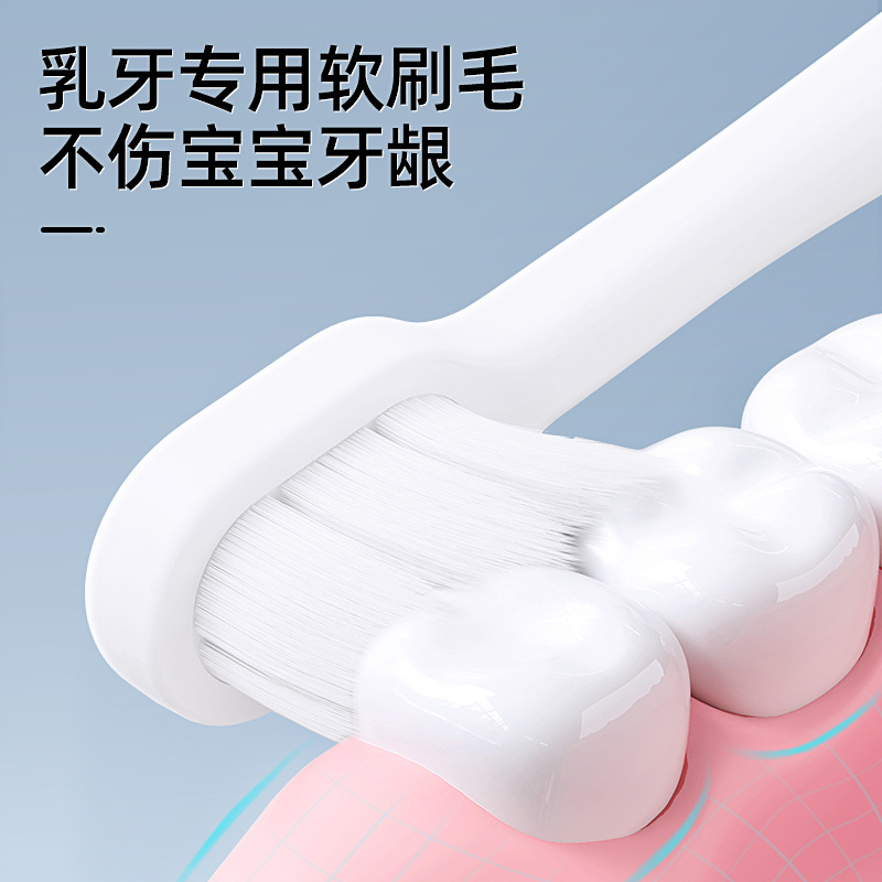 Children's Toothbrush Cute Dinosaur 2-10 Years Old Single Pack Infant Baby Fine Soft Bristles Genuine Cute Toothbrush Wholesale