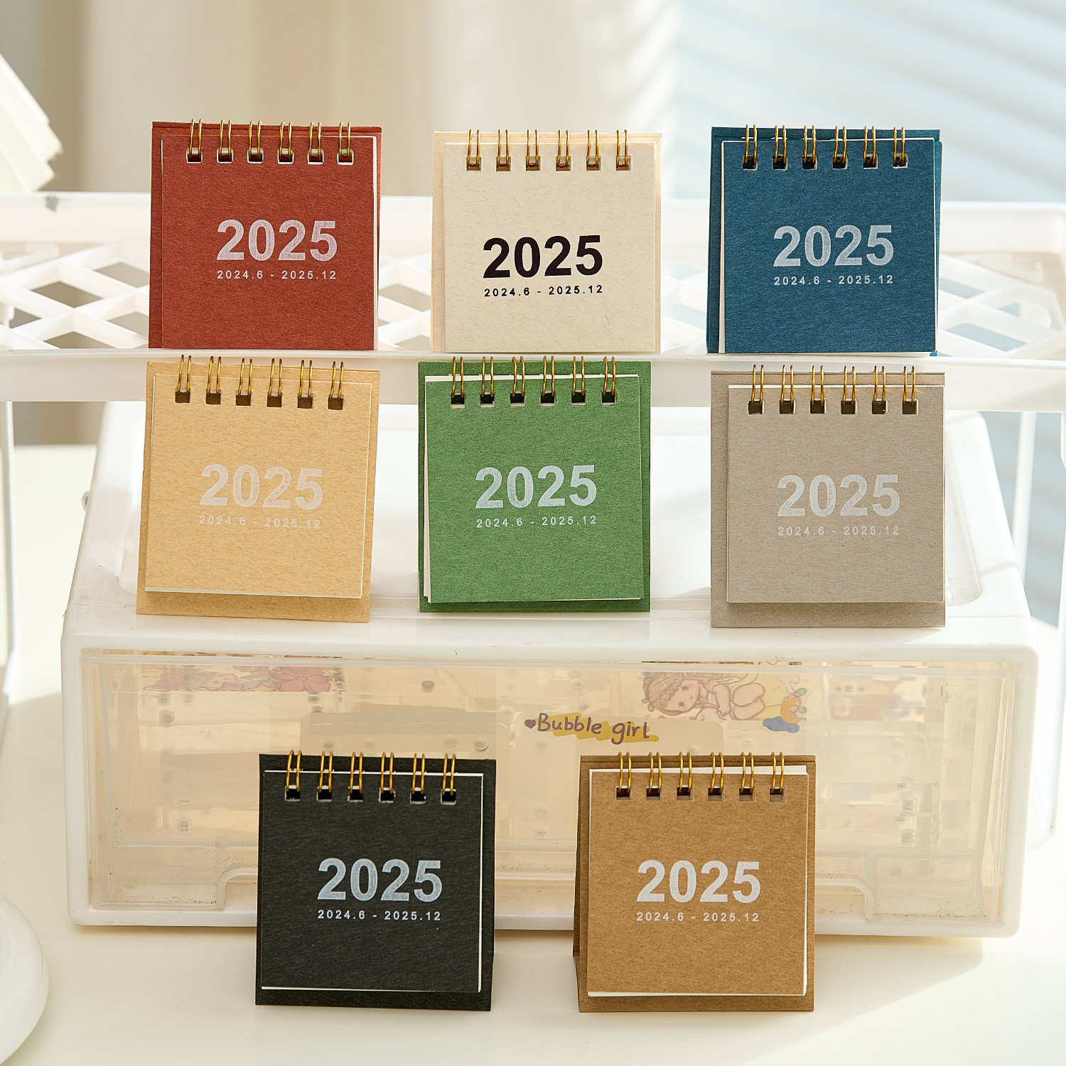 Morning foam desk calendar 2025 mini desk calendar desktop ornaments creative coil calendar plan this wholesale 8