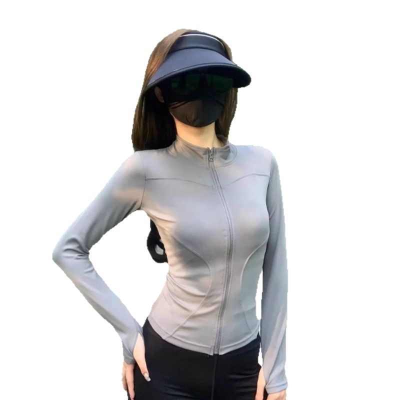 Ono stand collar slim-fit sunscreen 2024 summer new sports anti-ultraviolet ice silk breathable coat yoga coat