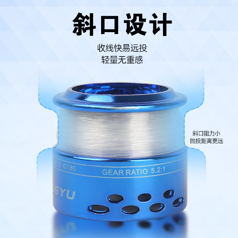 NABE Cross-border Explosions 200 Type Spinning Wheel Luya Pulley Spinning Wheel with 3.0PE Line Luya Fishing Wheel