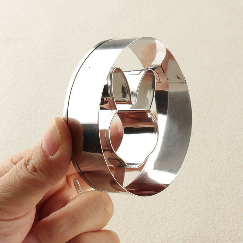 Easter two-in-one stainless steel DIY cookie mold cartoon animal cookies cookie mold cutting mold for kitchen