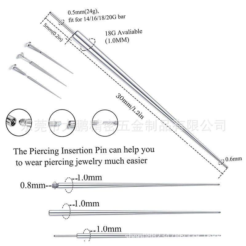 Stainless steel puncture guide needle guide rod perforation thread pin disposable traction Jiang auxiliary needle titanium