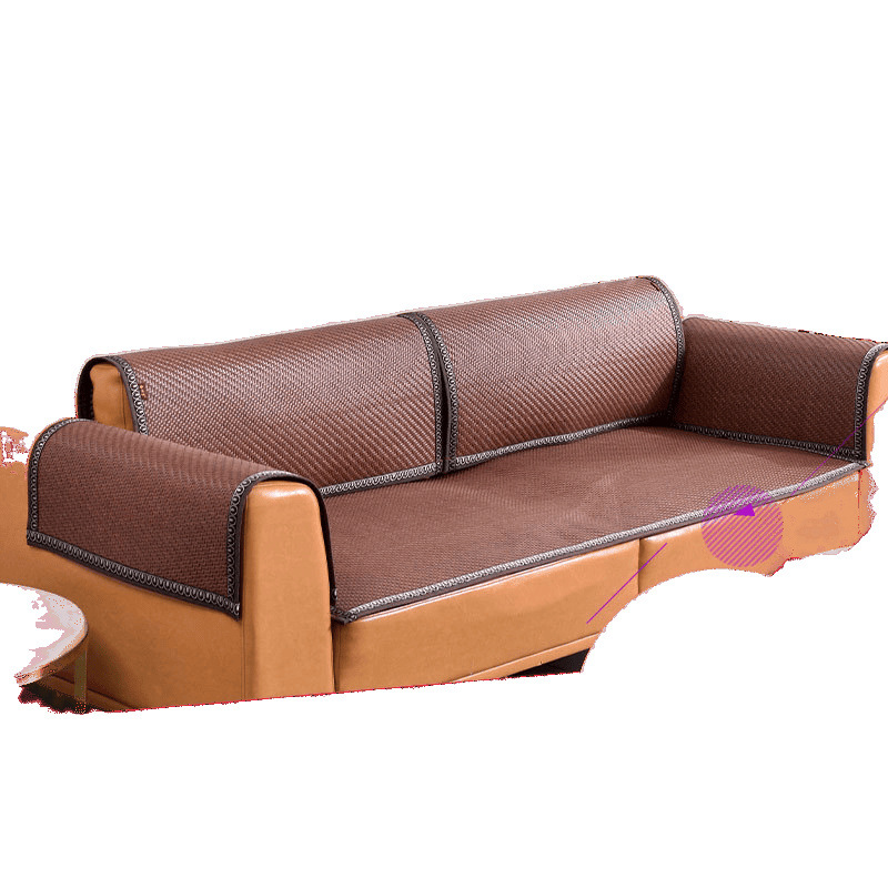 Summer Rattan Mat Sofa Cushion Non-Slip Summer Living Room Chinese Style Solid Wood Fabric Sofa Mat Cushion Universal for All Seasons