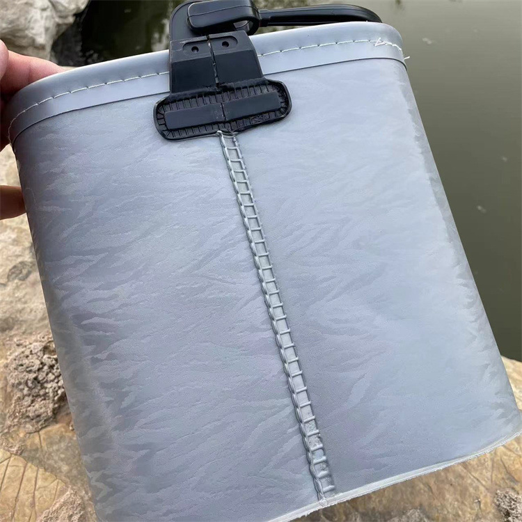 Car fishing bucket foldable portable bucket EVA live fish bucket with rope thick bottom portable fish protection bucket wholesale