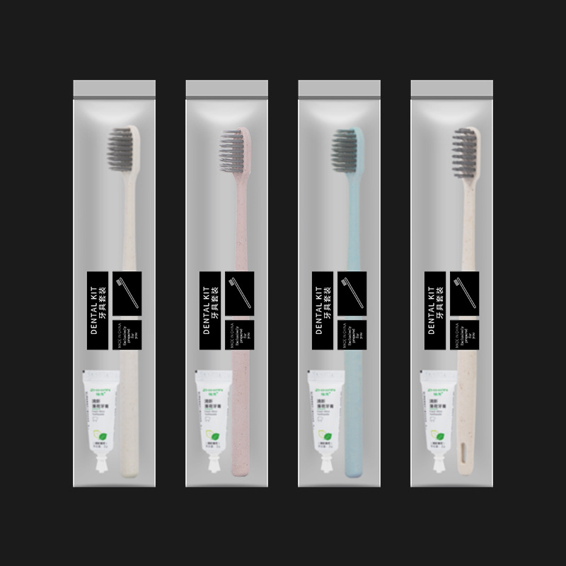 Hotel disposable toothbrush Wholesale Straw soft bristle toothbrush toothpaste suit B & B hotel supplies disposable comb