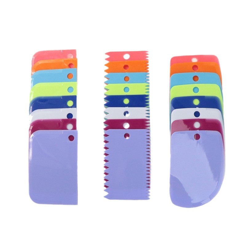Baking Tools Cake 3 Piece Cream Scraper Knife Semicircle/Serrated/Trapezoid Birthday Cake Cream Decorative