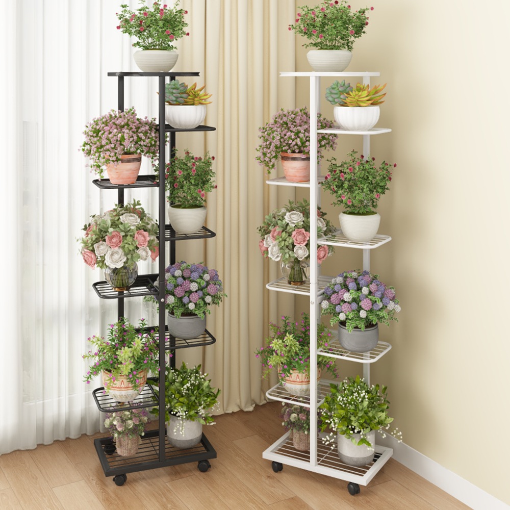 Multi-layer Wrought Iron Flower Rack Storage Rack Living Room Floor-standing Indoor Green Pot Balcony Flower Pot Plant Placement Flower Pot Rack