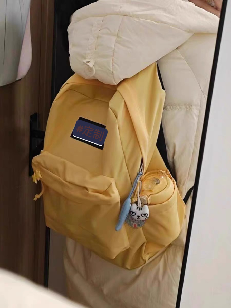 Factory direct support set JS backpack Jasper shoulder bag Qingyang solid color student bag computer bag schoolbag