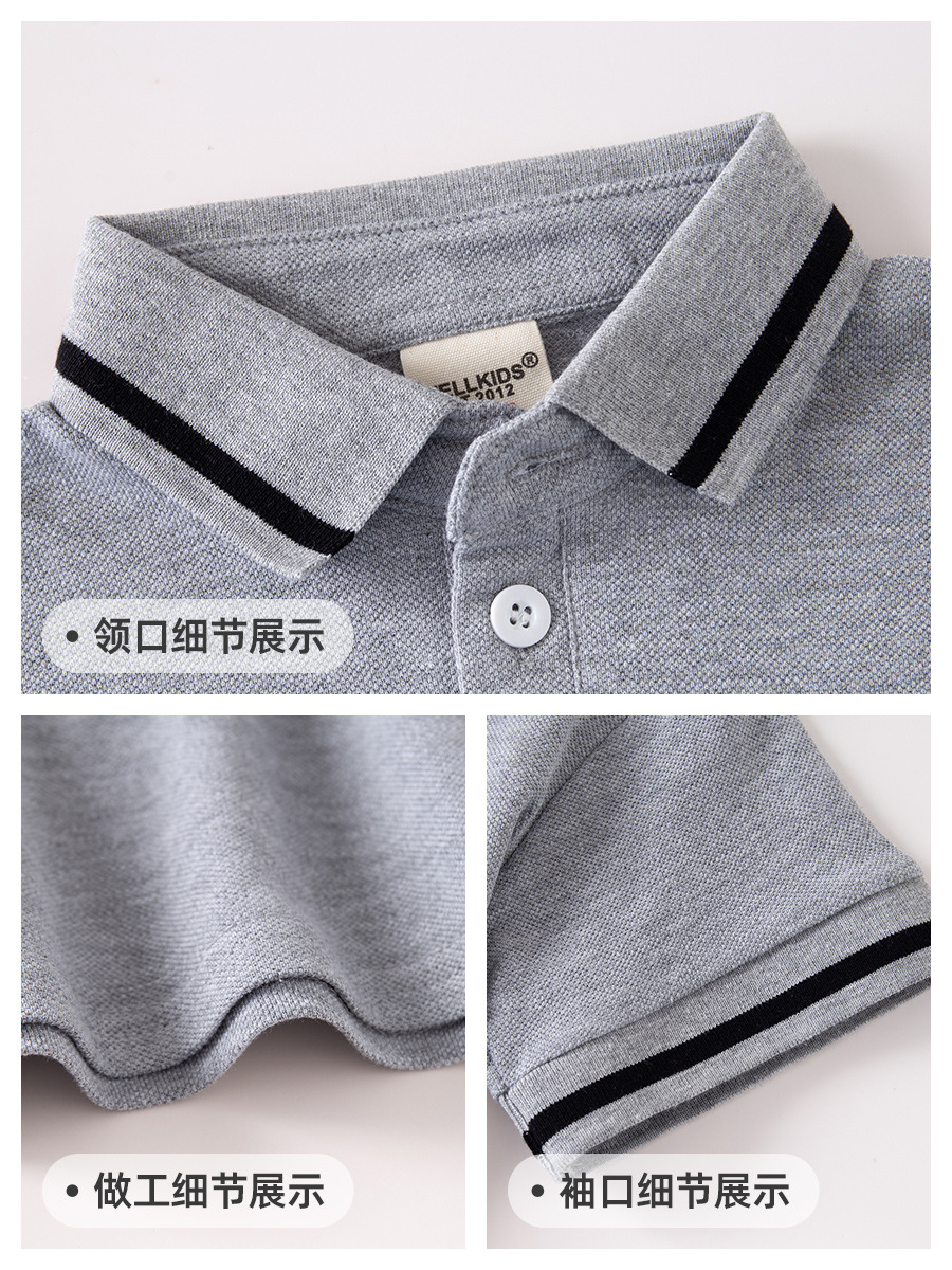 Boys Short Sleeve T-Shirt 2025 New Children Embroidered POLO Shirt Baby Short Sleeve Top Fashion Cartoon Children's Wear Batch