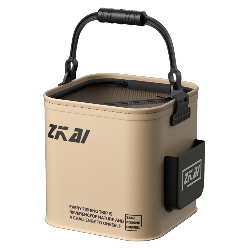 Bucket multi-functional foldable fish bucket Luya wild fishing fish protection portable wear-resistant portable bucket wholesale