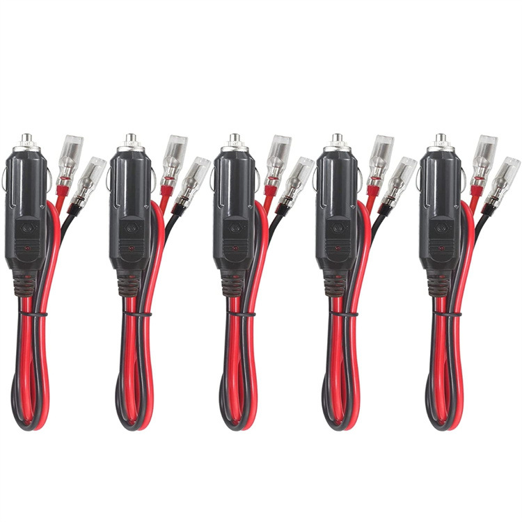 Cigarette lighter plug power cord 16AWG red and black side by side 6cm American bakelite cigarette lighter plug wholesale
