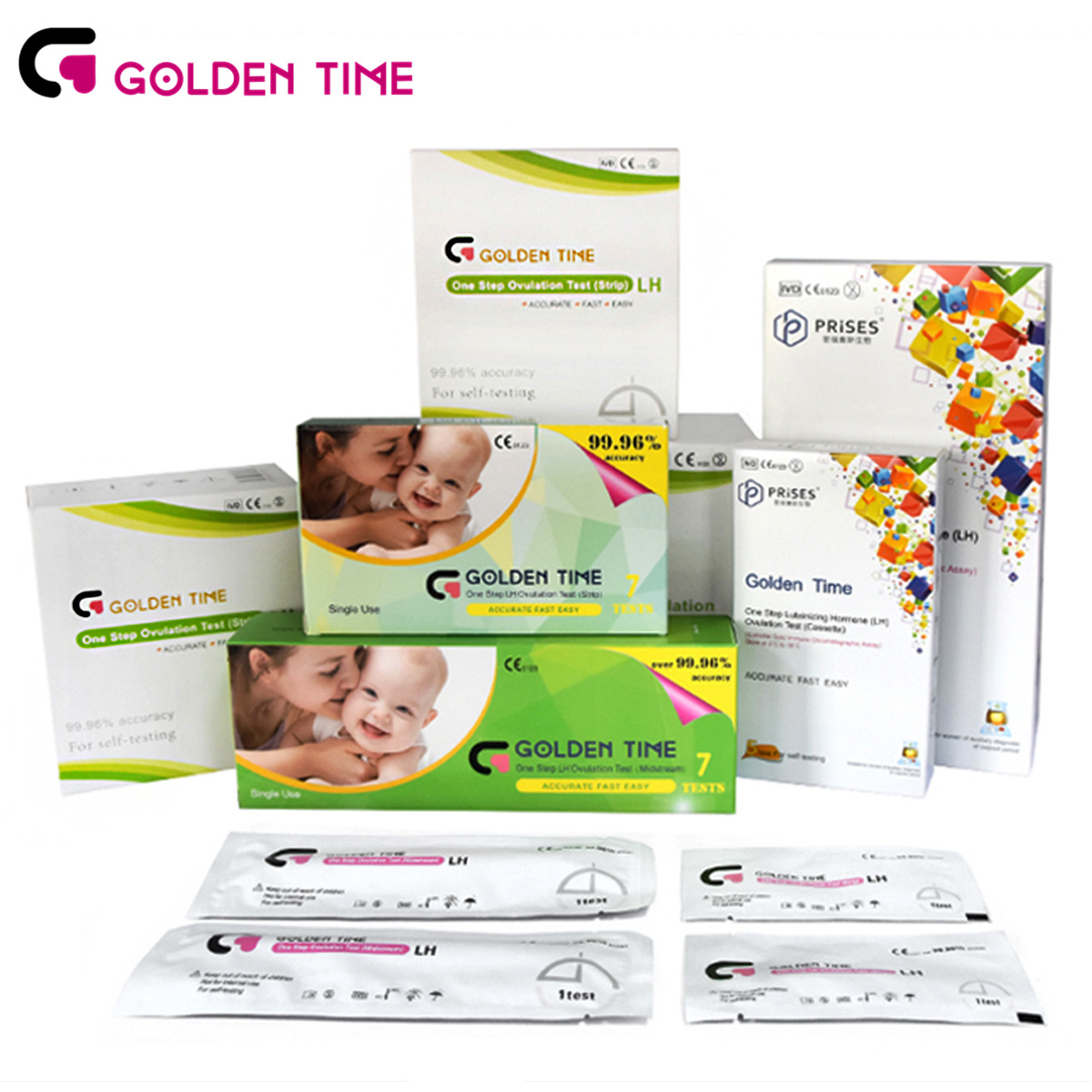 Golden Time Ovulation Lh Test Paper, High-Precision Pregnancy Preparation Ovulation Test Pen, Supports Cross-Border Export