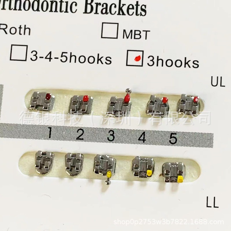 Orthodontic Brackets, Card Brackets, Metal Brackets, Mini Straight Wire Brackets, Mbt/Roth Brackets