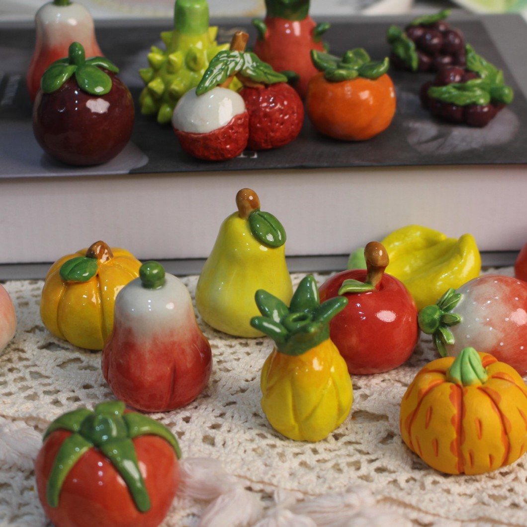 Искусственные керамические фрукты Цзиндэчжэнь высокотемпературная керамика ручной росписи украшения для настольного использования оптом