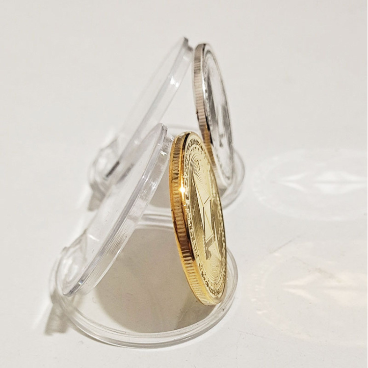 Ethereum Bitcoin Virtual Currency Commemorative Medal Gold-Plated Silver-Plated Toy Coin Metal