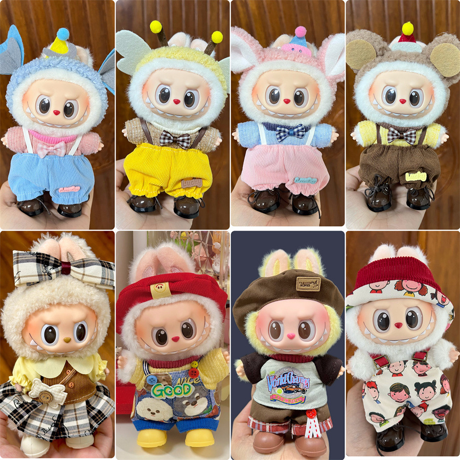 Only Clothes Are Suitable for 17cm Labubu Enamel Dolls, Plush Dolls and Other Wearable Clothes and Replacement Clothes