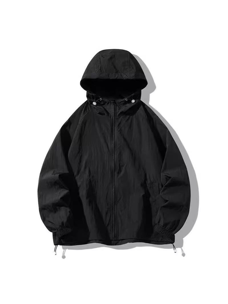 Sun Protection Clothing Men's Summer 2024 Thin Ice Silk Casual Hooded Couple Sun Protection Clothing Outdoor Sportswear Skin Clothing