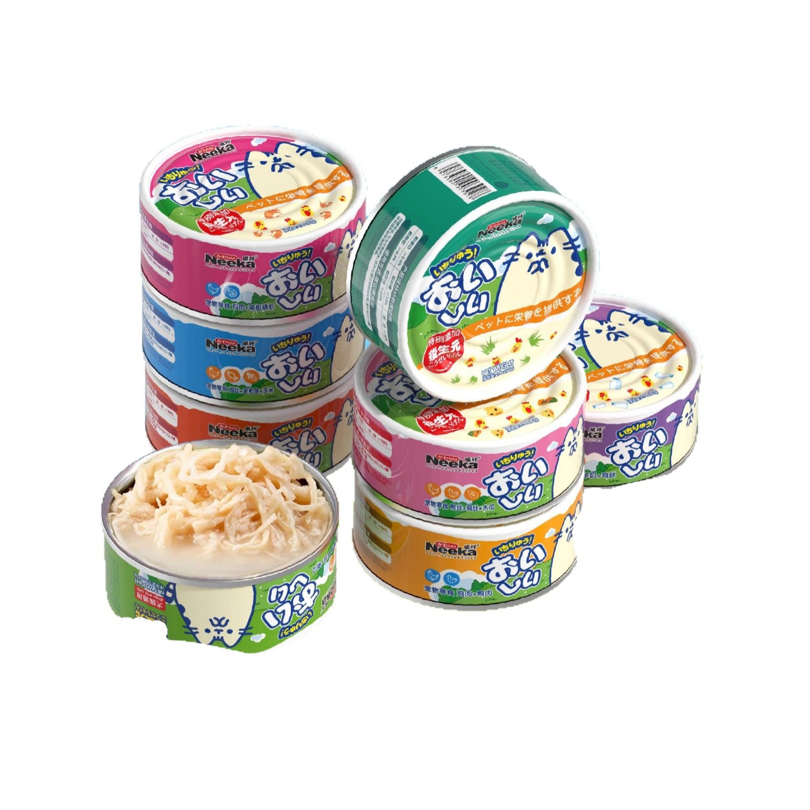 Nika Cat Canned Wholesale Cat Snacks Hydration Cans Soup Cans Cat and Dog Snack Cans Wet Food Staple Food Cans Whole Box