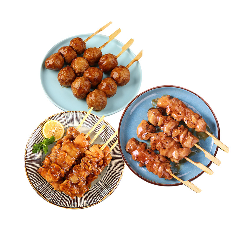 Dacheng Microwave Skewered Teriyaki Semi-Finished Chicken Skewers Crispy Bone Balls Chicken Steak Food Ready-To-Eat Heating Convenience Store Fresh Food
