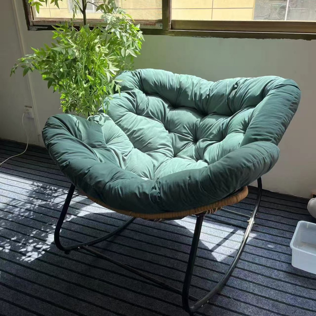 Bird's Nest Rocking Chair Cradle Light Luxury Rocking Chair Scandinavian Living Room Balcony Internet Celebrity Rattan Chair Rocking Chair Extra Large Adult Rocking Chair