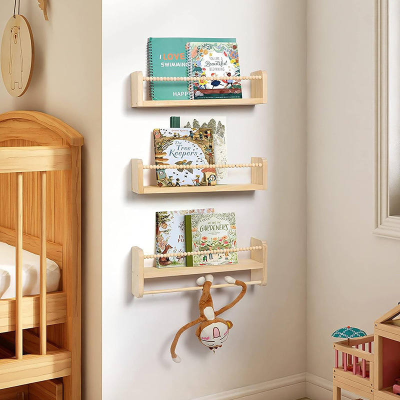 Simple Wall Storage Rack Wall-Mounted Multi-Layer Simple Bookshelf Kidsren's Simple Picture Book Storage Storage Rack Shelf Rack