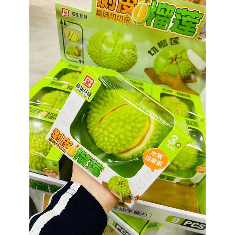 Children's Kitchen Early Education Toys Play House Kitchen Utensils Toys Vegetables and Fruits Durian Cut Cut Wholesale