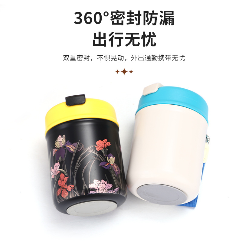 Creative 316 Stainless Steel Stew Pot for Men and Women at Work, Outdoor Portable Thermos Cup, Stewed Bird's Nest Porridge, White Fungus Cup