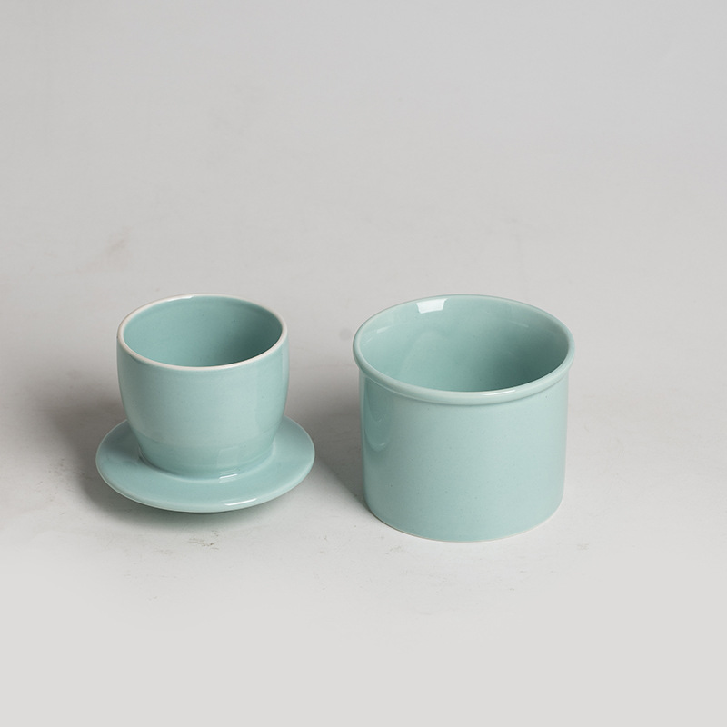 Amazon Simple solid color ceramic butter storage tank ceramic yellow oil tank with lid household butter storage tank